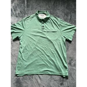 Duluth Trading Men's Polo Shirt Size Large Green Performance Stretch Golf Active
